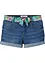 Short en jean taille mi-haute, avec ceinture, bonprix