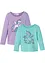 Lot de 2 t-shirts manches longues fille en coton, bonprix