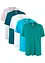 Lot de 5 T-shirts longs amples à col en V, manches courtes, bonprix