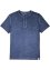 T-shirt col Henley aspect délavé, manches courtes, John Baner JEANSWEAR