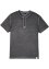 T-shirt col Henley aspect délavé, manches courtes, John Baner JEANSWEAR