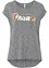 T-shirt long avec inscription en relief, bonprix