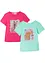 Lot de 2 T-shirts fille en coton, bonprix