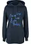 Sweat-shirt sport et féminin avec inscription métallisée, fentes latérales pour une plus grande liberté de mouvement, capuche., bonprix