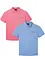 Lot de 2 polos en maille piquée, 100% coton, bonprix