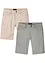 Lot de 2 bermudas extensibles, Regular, bonprix