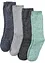 Lot de 4 paires de chaussettes coton et éponge thermique, bonprix