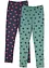 Lot de 2 leggings coton fille, bonprix