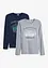 Lot de 2 T-shirts manches longues, bonprix