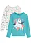 Lot de 2 T-shirts fille à manches longues, bonprix