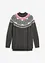 Pull norvégien avec fentes latérales, bonprix