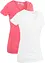 Lot de 2 T-shirts longs avec inscription, bonprix