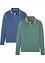 Lot de 2 polos manches longues 100% coton, bonprix