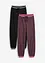 Lot de 2 pantalons molletonnés en coton mélangé, bonprix