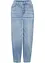 Jean barrel taille haute, coton, bonprix