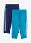 Lot de 2 pantalons de jogging en coton, longueur 3/4, bonprix