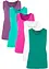 Lot de 5 débardeurs longs 100% coton, bonprix