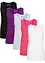 Lot de 5 débardeurs longs 100% coton, bonprix