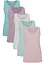 Lot de 5 débardeurs longs 100% coton, bonprix