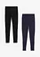 Lot de 2 leggings 100% coton, bonprix