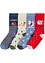 Lot de 4 paires de chaussettes avec ruban en satin, bonprix