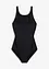 Maillot 1 pièce sculptant, maintien modéré, avec mesh transparent, bonprix