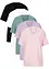 Lot de 5 T-shirts longs et amples à col V, bonprix