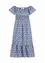 Robe midi à col Bardot en coton léger, bonprix