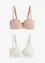 Lot de 2 soutiens-gorge coton multi-positions à armatures, bonprix
