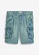 Bermuda cargo en jean, Regular, bonprix
