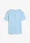 T-shirt texturé et boutonné, bonprix