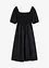 Robe midi à manches bouffantes et haut smocké, bonprix
