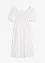 Robe midi à manches bouffantes et haut smocké, bonprix