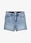 Short en jean taille haute, peu extensible, bonprix
