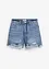 Short en jean taille haute, peu stretch, bonprix