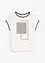 T-shirt à imprimé placé et passepoil contrastant, bonprix