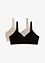 Lot de 2 soutiens-gorge bralette coton rembourrés sans armatures, bonprix