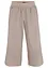 Pantalon en lin majoritaire, longueur 3/4, bonprix