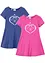 Lot de 2 robes en jersey 100% coton, bonprix