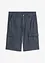 Short cargo long en chambray, Regular, bonprix