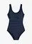 Maillot 1 pièce sculptant, maintien léger, avec plis décoratifs, bonprix