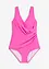 Maillot 1 pièce sculptant, maintien modéré, style portefeuille, bonprix
