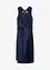 Robe midi aspect portefeuille à empiècement plissé, bonprix