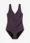 Maillot 1 pièce sculptant, maintien modéré, style portefeuille, bonprix