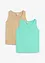 Lot de 2 débardeurs 100% coton, bonprix