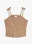 Top à fines bretelles en toile de coton extensible, bonprix
