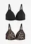 Lot de 2 soutiens-gorge coton à coques sans armatures, bonprix
