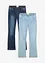 Lot de 2 jeans extensibles, taille mi haute, bonprix