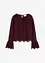 Blouse en dentelle avec volants, bonprix