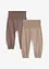 Lots de 2 pantalons évolutifs en maille de coton mélangé, bonprix
